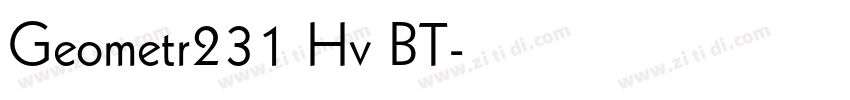Geometr231 Hv BT字体转换